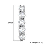D'Joy -Moissanite Hoop Earring in Platinum Overlay Sterling Silver 1.03 Ct._8433687_4
