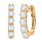 D'Joy -Moissanite Hoop Earring in Yellow Gold Plated Sterling Silver 1.03 Ct._8433688