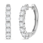 D'Joy -Moissanite Hoop Earring in Platinum Overlay Sterling Silver 1.85 Ct._8433699