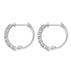 D'Joy -Moissanite Hoop Earring in Platinum Overlay Sterling Silver 1.85 Ct._8433699_3