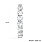 D'Joy -Moissanite Hoop Earring in Platinum Overlay Sterling Silver 1.85 Ct._8433699_4