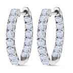 D'Joy -Moissanite Full Hoop Earring in Platinum Overlay Sterling Silver 2.80 Ct._8433703_3