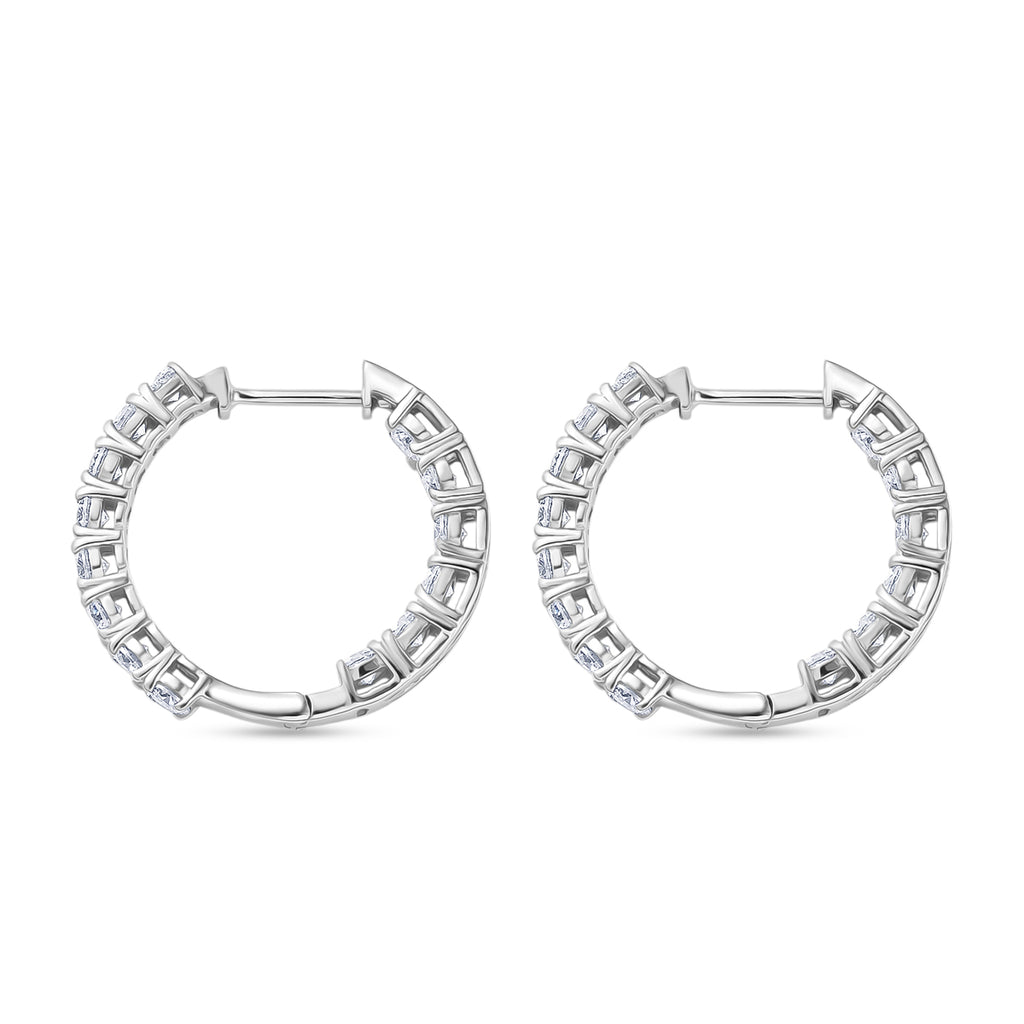 D'Joy -Moissanite Full Hoop Earring in Platinum Overlay Sterling Silver 2.80 Ct._8433703_4
