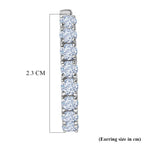 D'Joy -Moissanite Full Hoop Earring in Platinum Overlay Sterling Silver 2.80 Ct._8433703_5