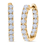 D'Joy -Moissanite Full Hoop Earring in Yellow Gold Plated Sterling Silver 2.80 Ct._8433704