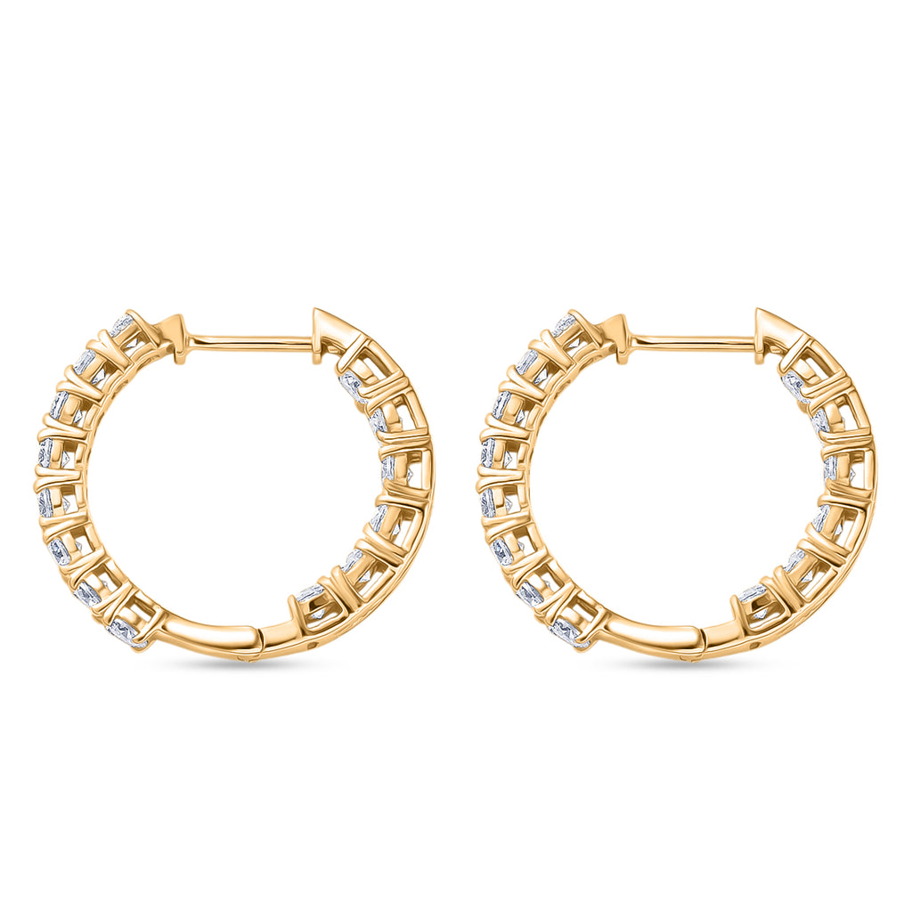 D'Joy -Moissanite Full Hoop Earring in Yellow Gold Plated Sterling Silver 2.80 Ct._8433704_4