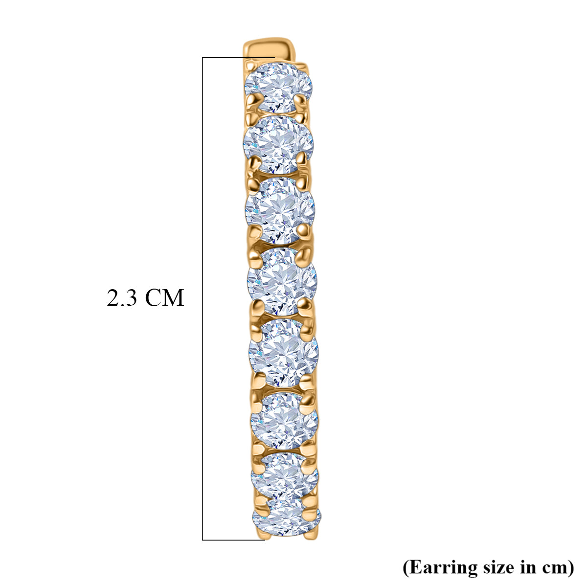 D'Joy Moissanite Full Hoop Earring in Yellow Gold Plated Sterling Silver 2.80 Ct. 8433704 6