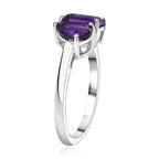 African Amethyst Toi et Moi Ring in Platinum Overlay Sterling Silver  1.65 Ct._8433753