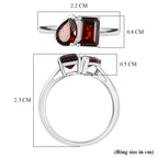 Red Garnet Toi et Moi Ring in Platinum Overlay Sterling Silver 2.36 Ct._8433776_5