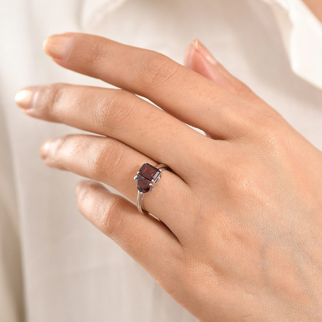 Red Garnet Toi et Moi Ring in Platinum Overlay Sterling Silver 2.36 Ct._8433778