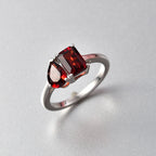 Red Garnet Toi et Moi Ring in Platinum Overlay Sterling Silver 2.36 Ct._8433780_2