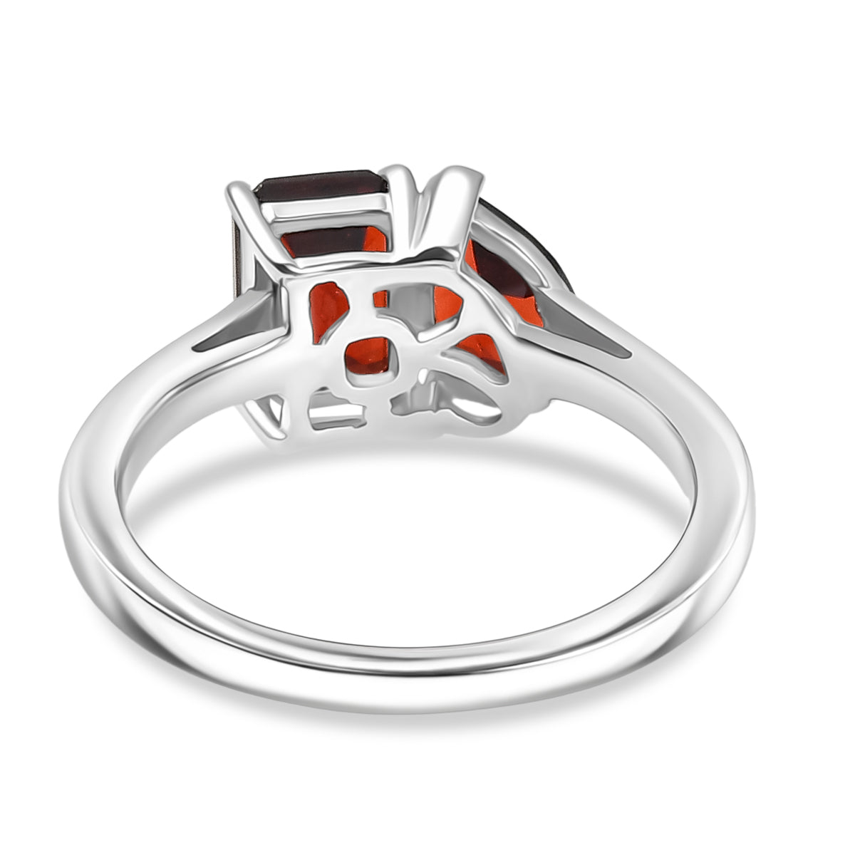 Red Garnet Toi et Moi Ring in Platinum Overlay Sterling Silver 2.36 Ct. 8433780 4