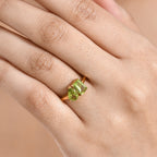 Peridot Toi et Moi Ring in Yellow Gold Plated Sterling Silver 1.71 Ct._8433791_1