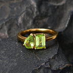 Peridot Toi et Moi Ring in Yellow Gold Plated Sterling Silver 1.71 Ct._8433791_2