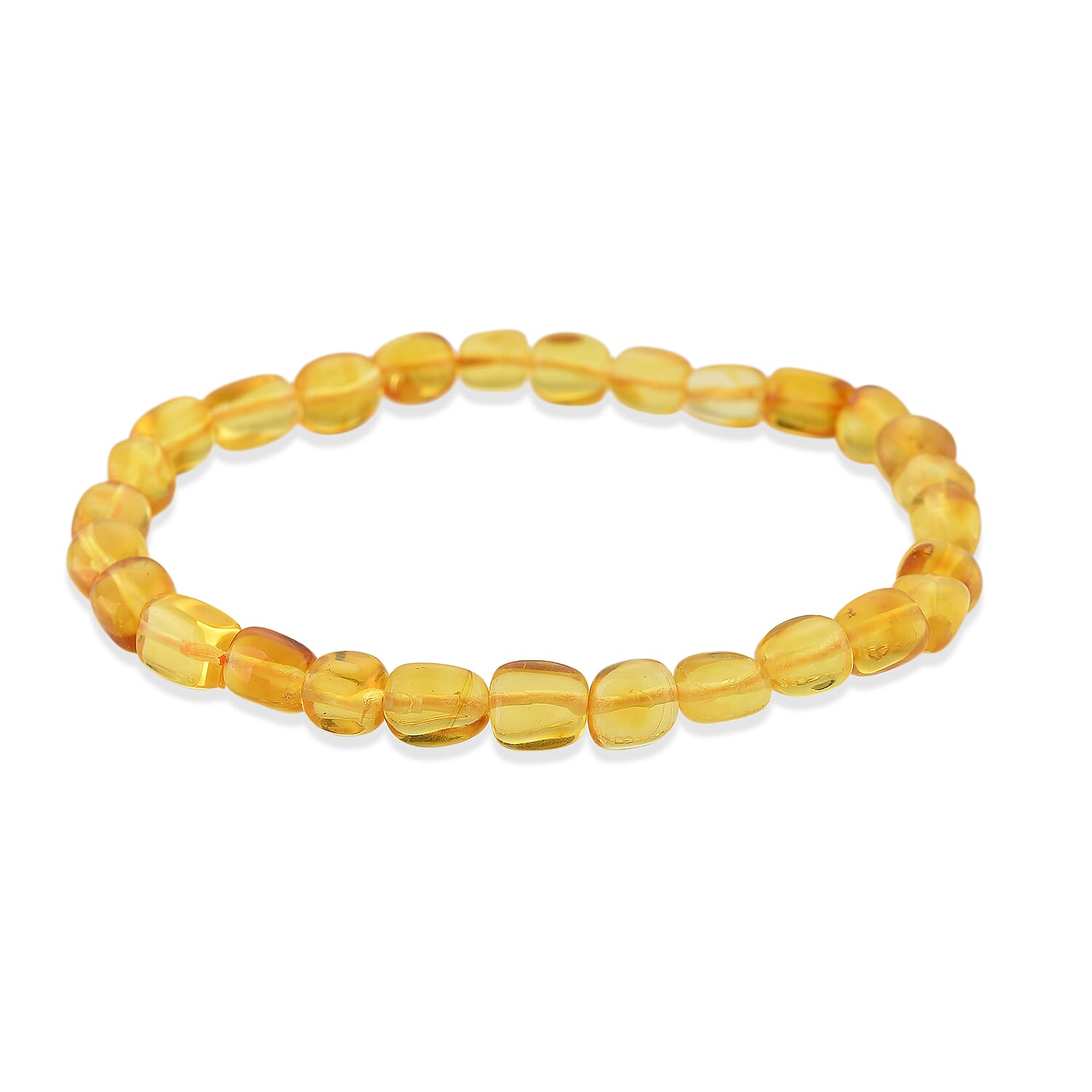 Amber Stretchable Bracelet (Size - 7) 20.00 Ct. V32526976 0