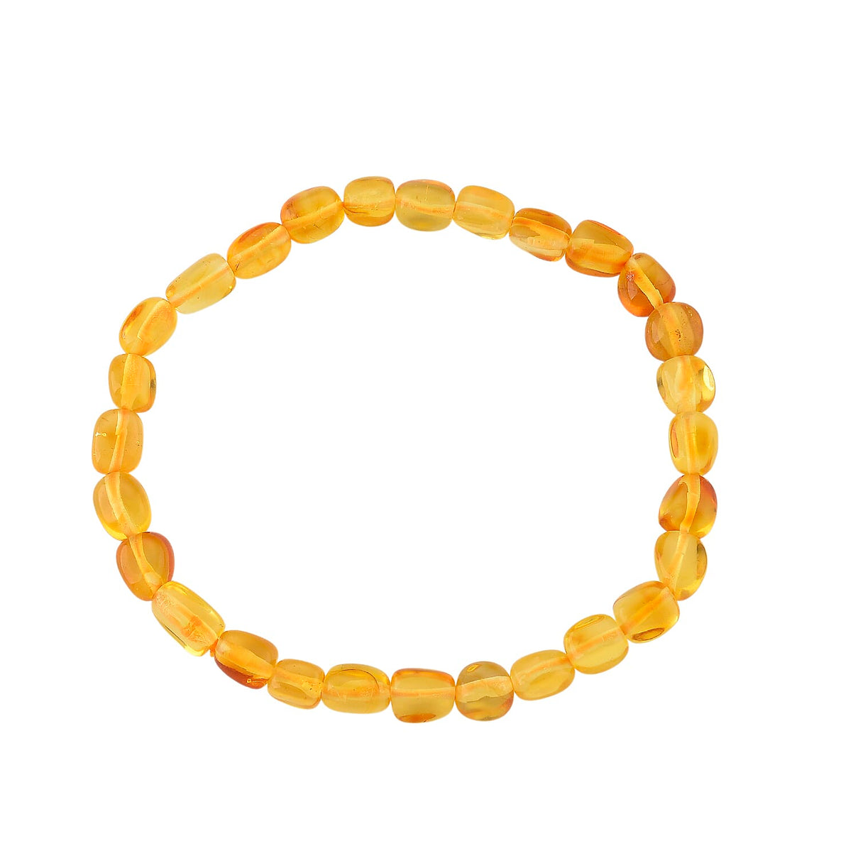 Amber Stretchable Bracelet (Size - 7) 20.00 Ct. V32526976 4