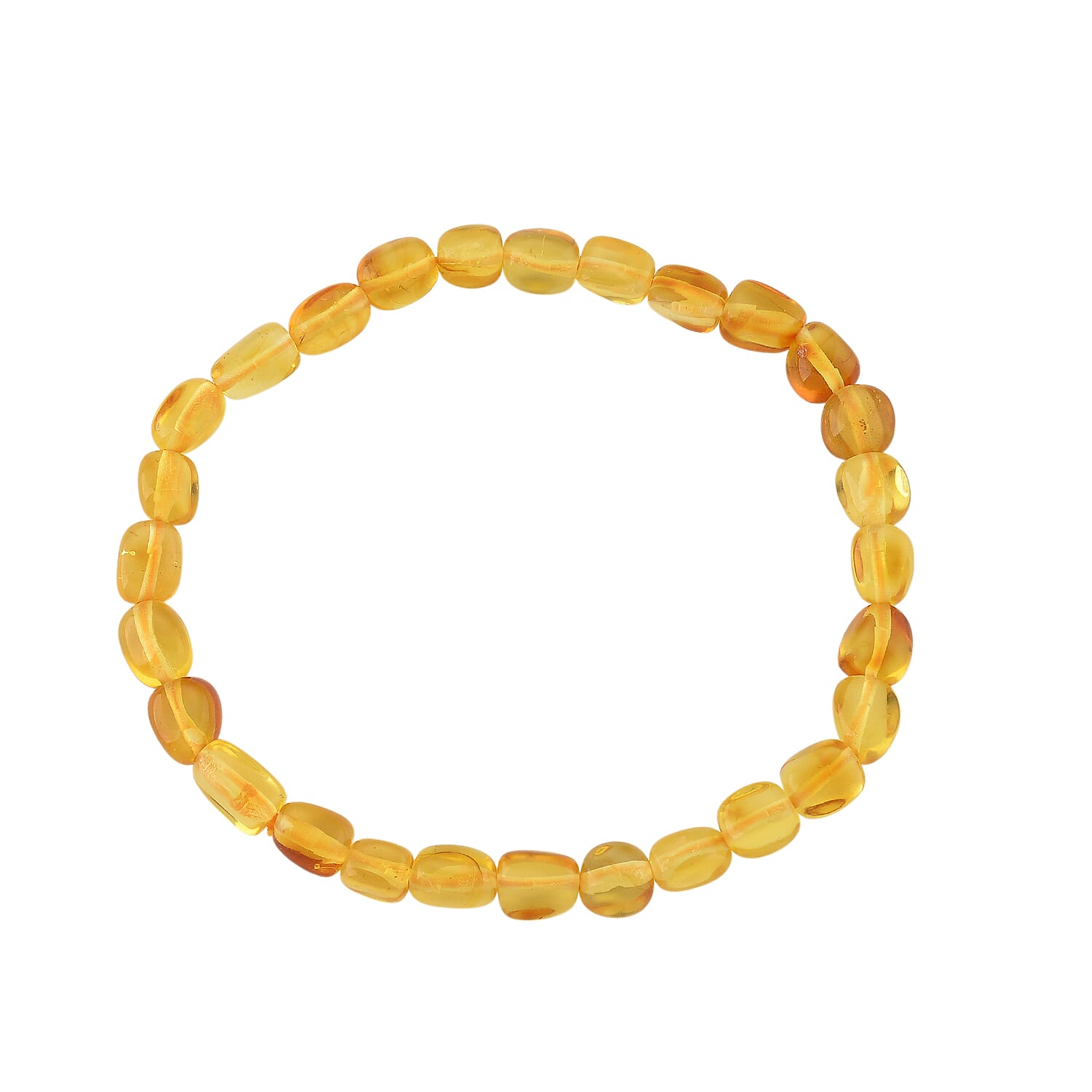 Amber Stretchable Bracelet (Size - 7) 20.00 Ct. V32526976 4