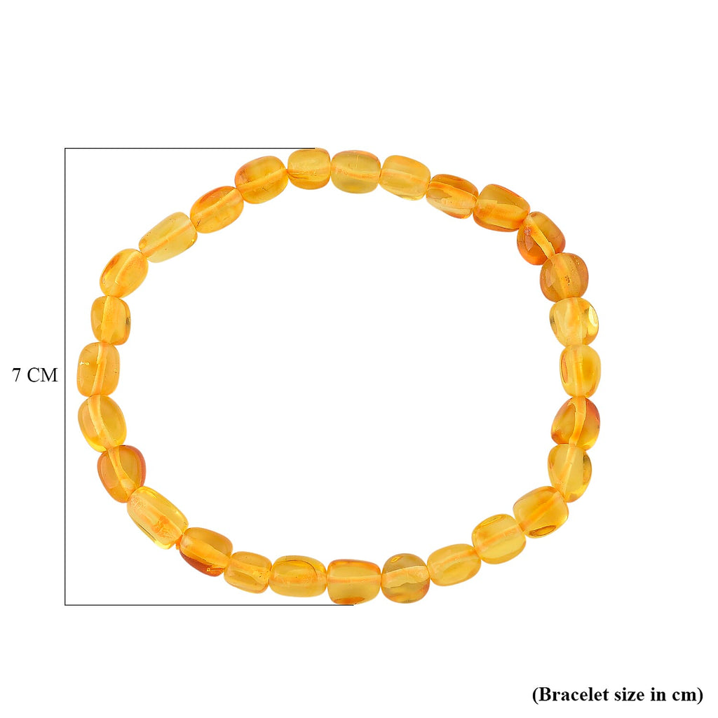 Amber Stretchable Bracelet (Size - 7.5) 20.00 Ct.