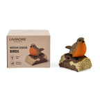 Livmore Resin Chirping Bird Garden Figurine - Motion Activated Singing and Warm White LED (95x68x100mm)_8433842