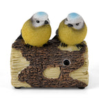 Livmore Resin Chirping Birds Garden Figurine - Motion Activated Singing and Warm White LED (100x70x94mm)_8433843_2