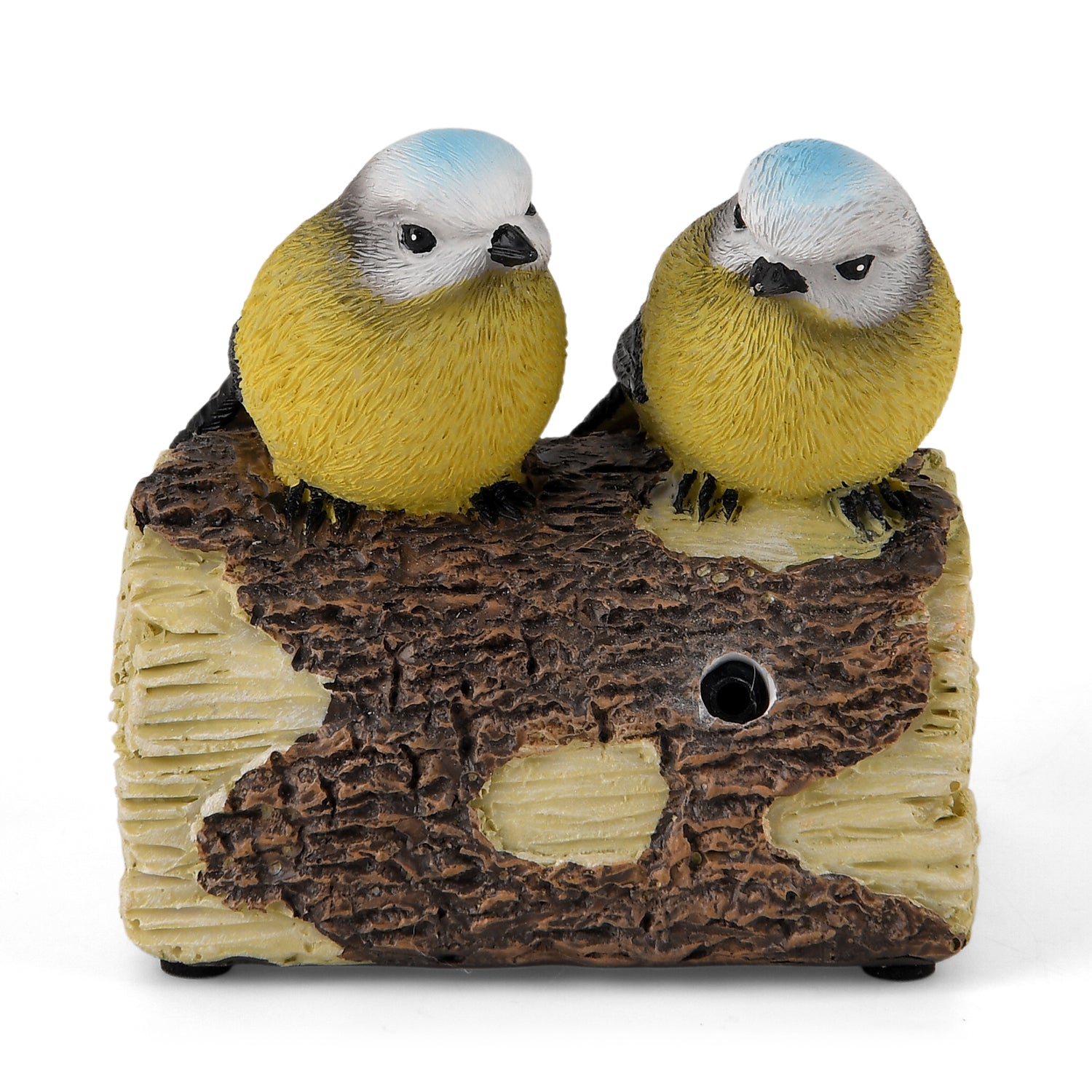Livmore Resin Chirping Birds Garden Figurine - Motion Activated Singing and Warm White LED (100x70x94mm) 8433843 3
