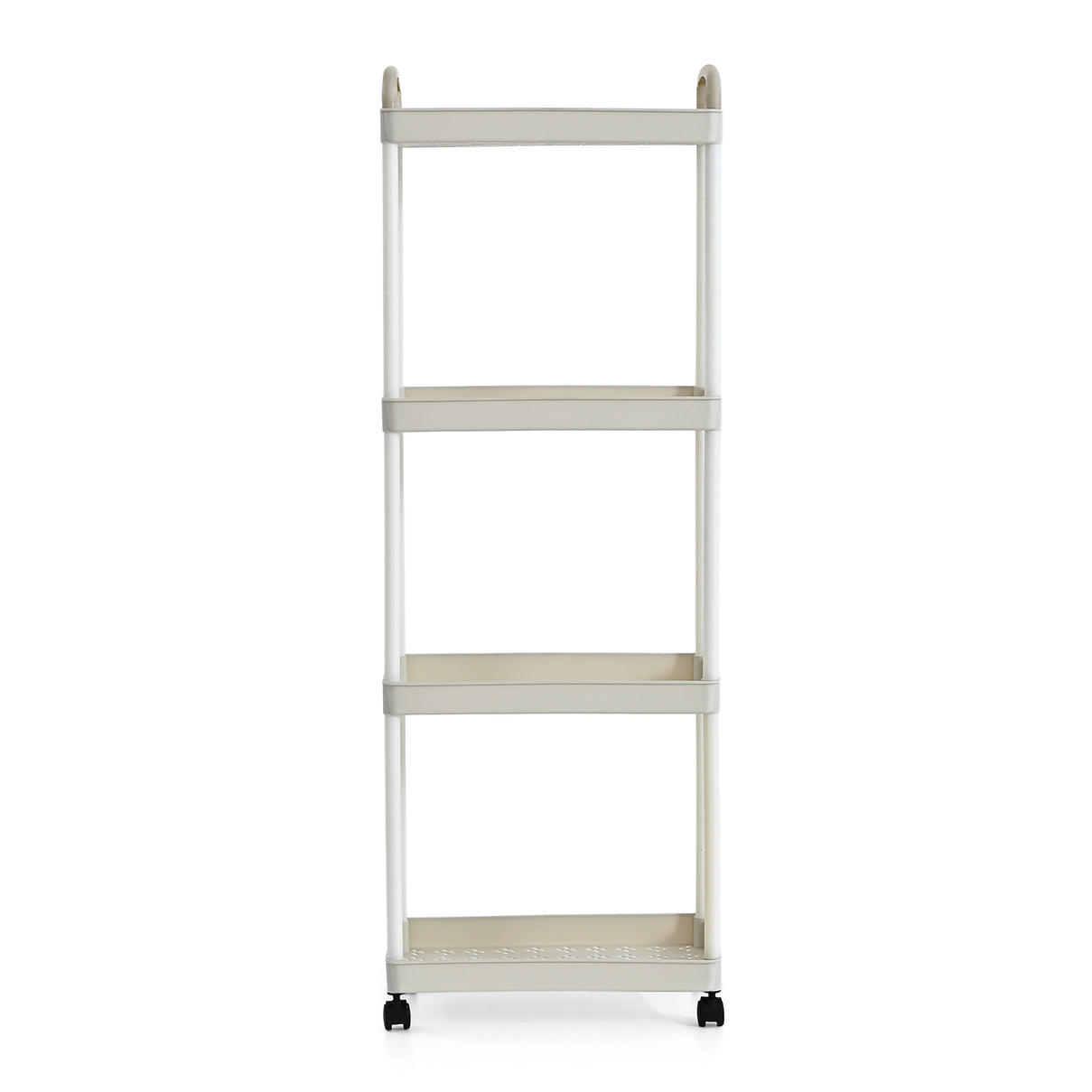 4-Tier Mobile Storage Trolley on Wheels (30x20x83 cm) - White V32519098 3