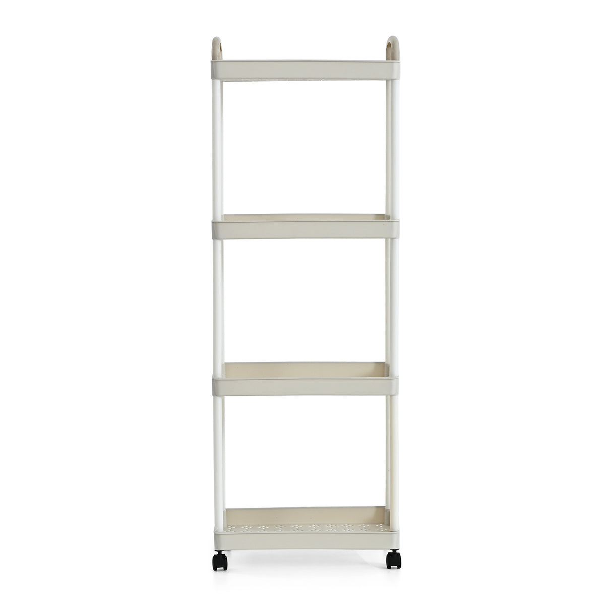 4-Tier Mobile Storage Trolley on Wheels (30x20x83 cm) - White V32519098 3