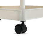 4-Tier Mobile Storage Trolley on Wheels (30x20x83 cm) - White_8433890_6