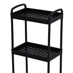 4-Tier Mobile Storage Trolley on Wheels (30x20x83 cm) - Black_8433891_5