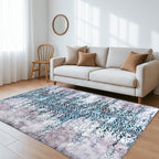 LIVMORE Vibrant Abstract Pattern Rug (Size 120x180 cm) - Blue_8434161_1
