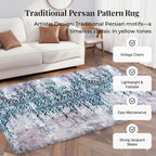 LIVMORE Vibrant Abstract Pattern Rug (Size 120x180 cm) - Blue_8434161_2