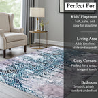 LIVMORE Vibrant Abstract Pattern Rug (Size 120x180 cm) - Blue_8434161_3