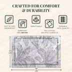 LIVMORE Palm Sketch Pattern Rug (Size 120x180 cm) - White_8434162_4