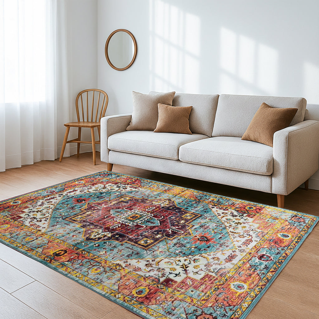 LIVMORE Traditional Medallion Pattern (Size 120x180 cm) - Red 8434267 1