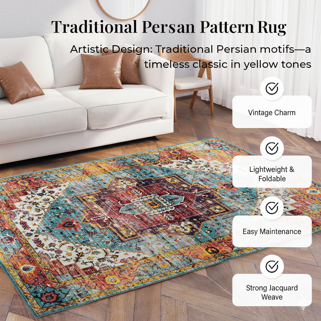 LIVMORE Traditional Medallion Pattern (Size 120x180 cm) - Red 8434267 2