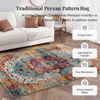 LIVMORE Traditional Medallion Pattern (Size 120x180 cm) - Red_8434267_2
