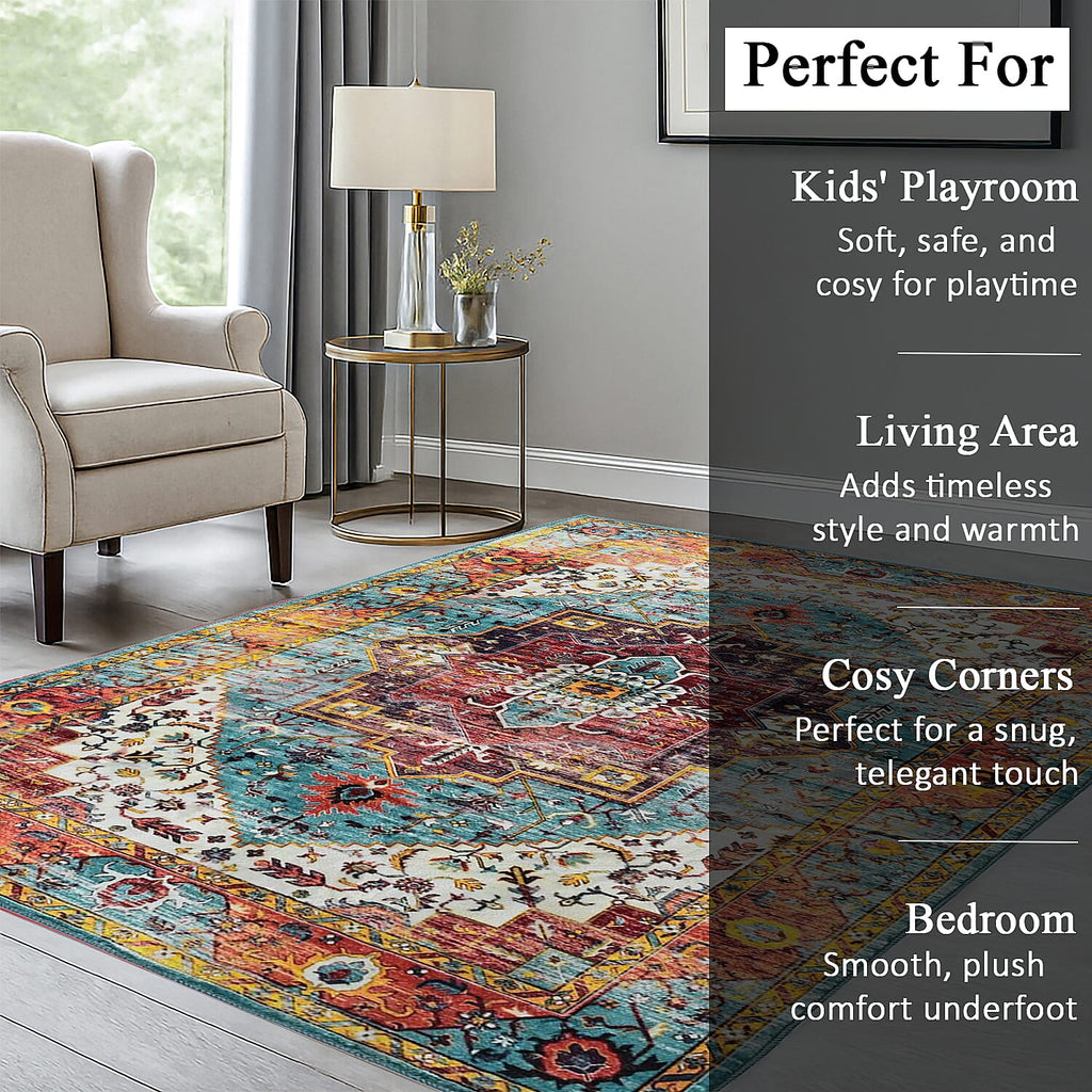 LIVMORE Traditional Medallion Pattern (Size 120x180 cm) - Red_8434267