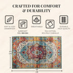 LIVMORE Traditional Medallion Pattern (Size 120x180 cm) - Red_8434267_4