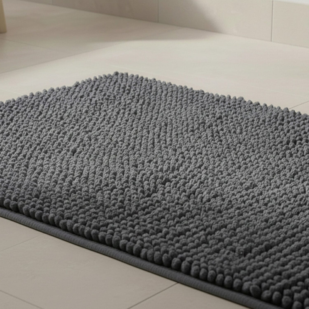 Ultra-Absorbent Noodle Bathmat (60 x 40 cm) - Grey 8434592 1