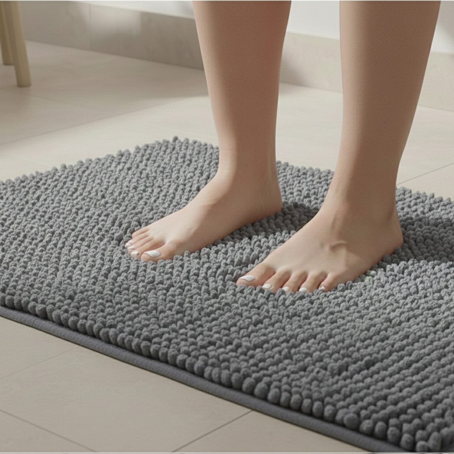 Ultra-Absorbent Noodle Bathmat (60 x 40 cm) - Grey 8434592 3
