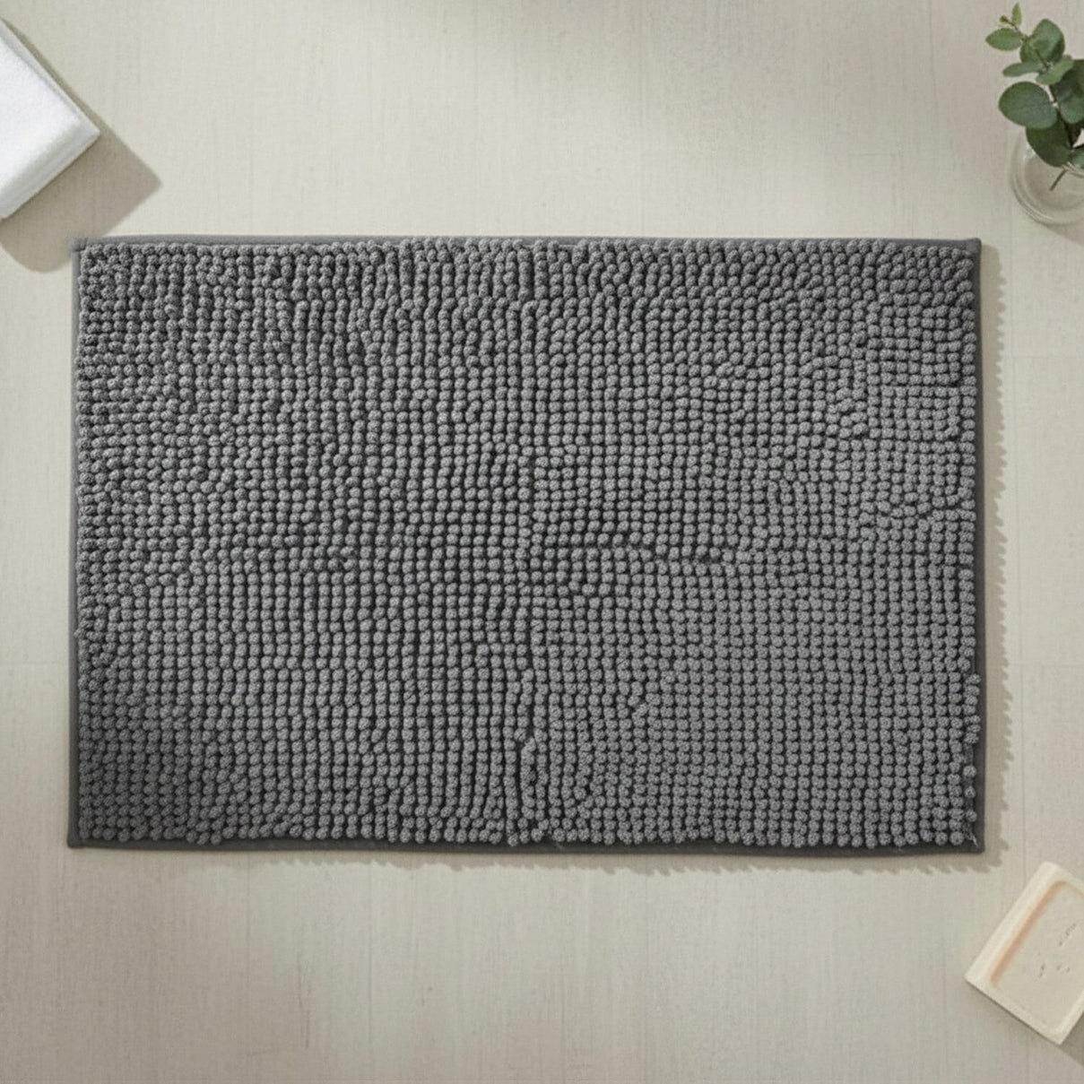 Ultra-Absorbent Noodle Bathmat (60 x 40 cm) - Grey 8434592 4