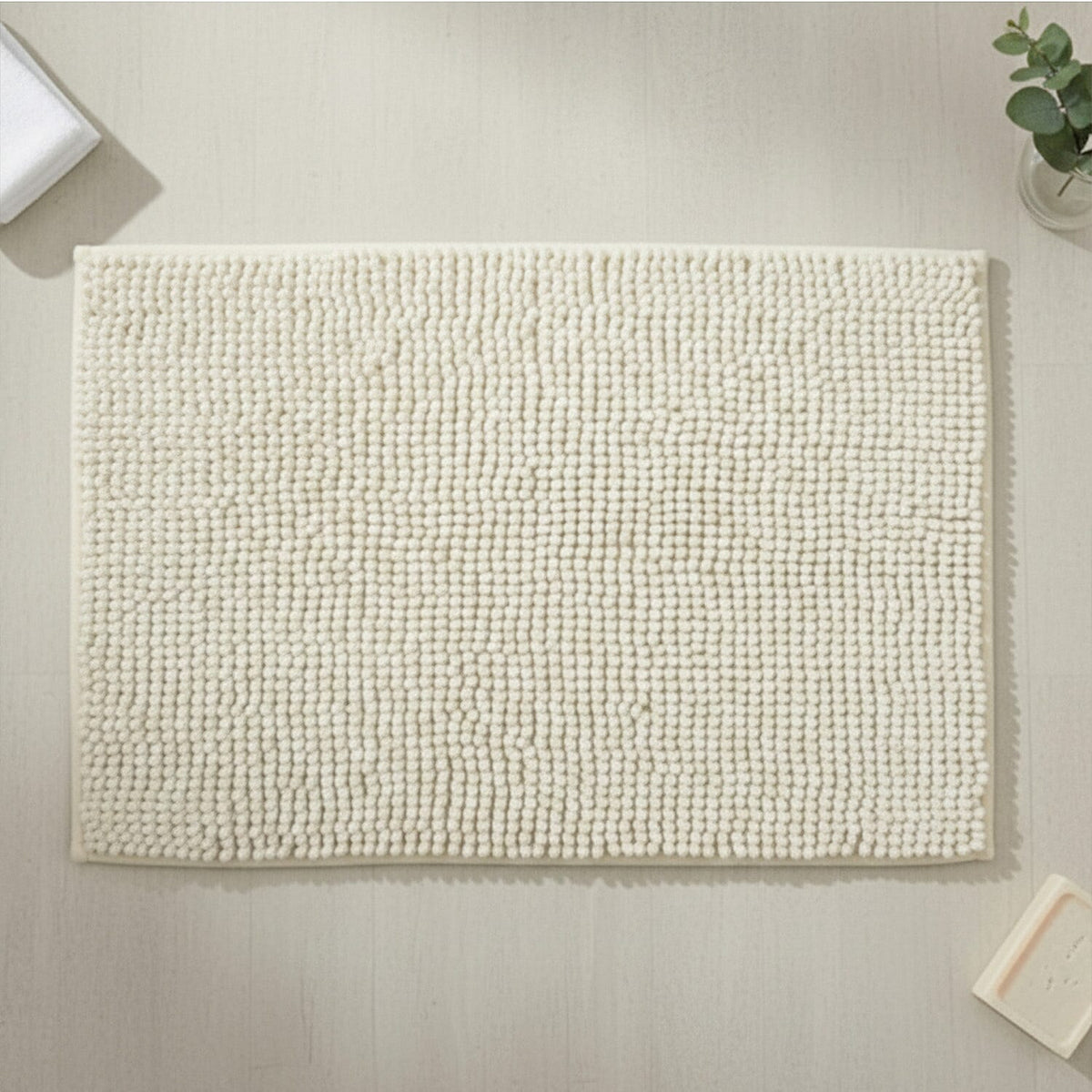 Ultra-Absorbent Noodle Bathmat (60 x 40 cm) - Beige 8434595 4