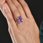 D'Joy Rose De France RADIANT CUT Amethyst Solitaire Ring in 18K Vermeil Rose Gold Plated Sterling Silver 15.36 Ct._8434713_1