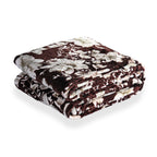 Livmore Printed Flannel Cozy Throw Blanket (150x224cm) - Maroon Flower_8435764_5