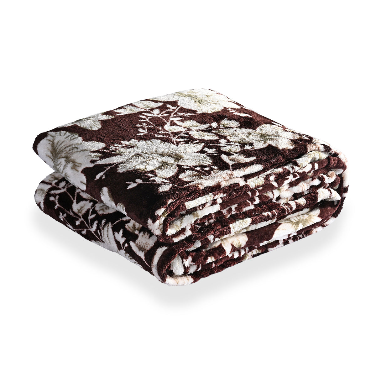 Livmore Printed Flannel Cozy Throw Blanket (150x224cm) - Maroon Flower V32515135 6