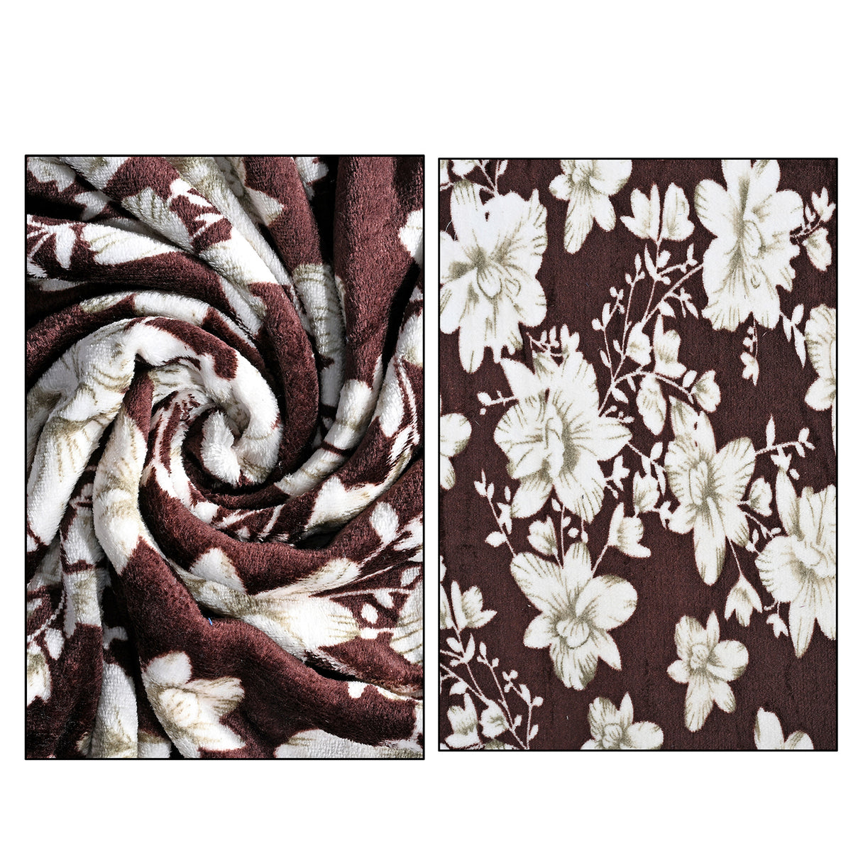 Livmore Printed Flannel Cozy Throw Blanket (150x224cm) - Maroon Flower V32515135 8