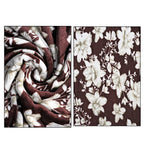 Livmore Printed Flannel Cozy Throw Blanket (150x224cm) - Maroon Flower_8435764_7