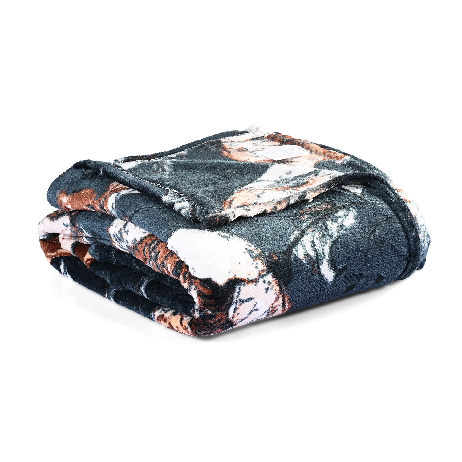 Livmore Printed Flannel Cozy Throw Blanket (150x224cm) - Blue V32534528 3