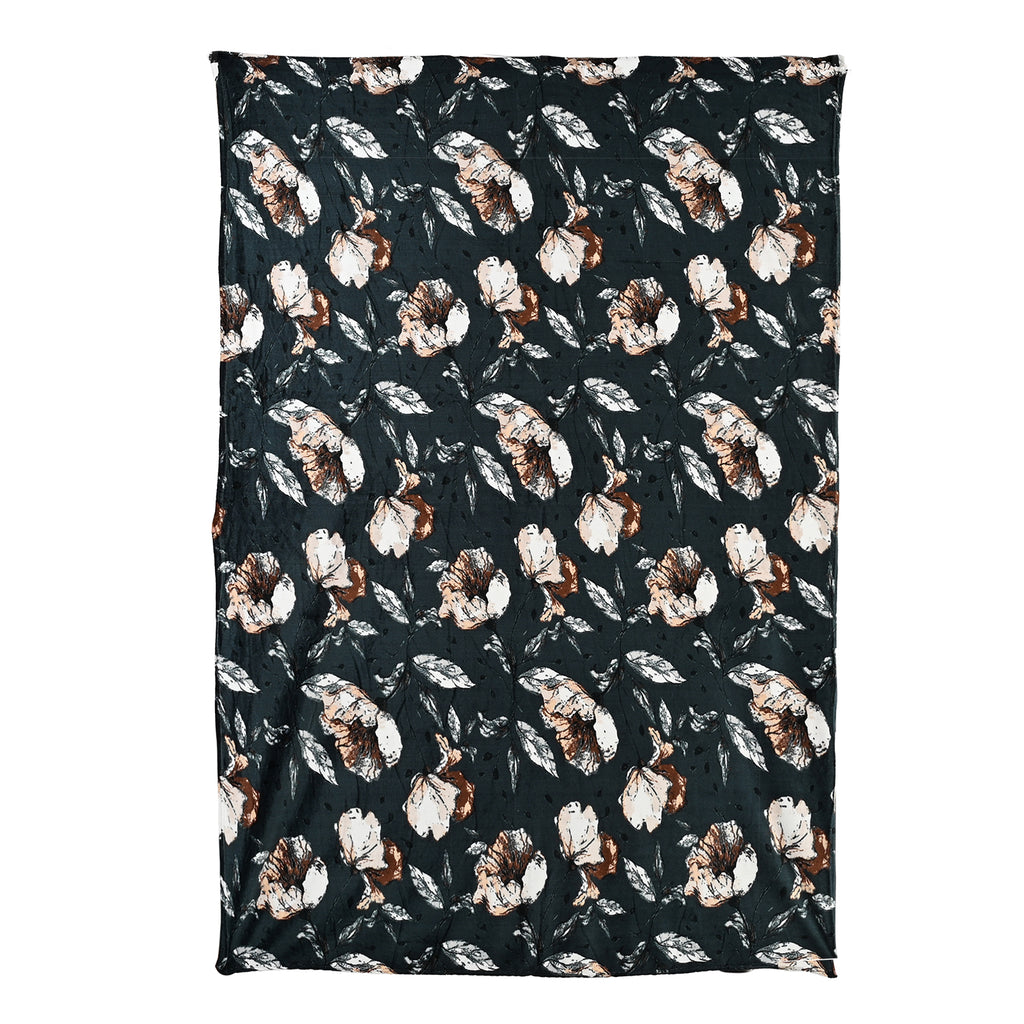 Livmore Printed Flannel Cozy Throw Blanket (150x224cm) - Blue_8435765_3