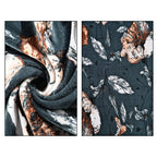 Livmore Printed Flannel Cozy Throw Blanket (150x224cm) - Blue_8435765_7